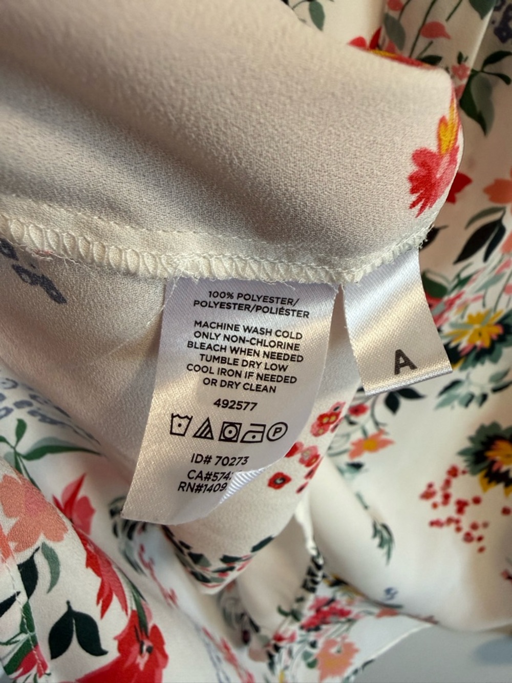 Loft White Floral Popover Blouse Top Ruffle Trim Spring Women’s SP Small Petite - Picture 6 of 7